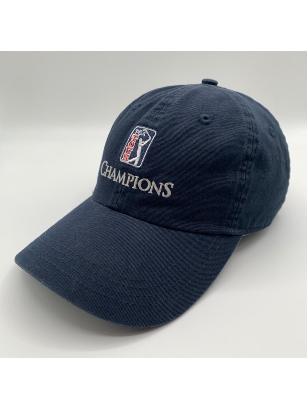 PGA Tour Champions Navy Blue Ahead Strapback Adjustable Hat